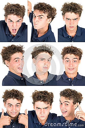 Teen faces Stock Photo