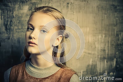 Pretty teenager girl Stock Photo