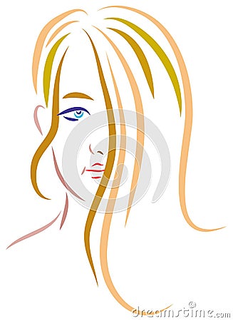 Teen girl Vector Illustration