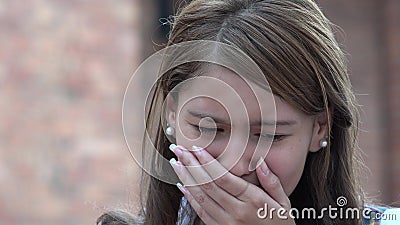 Teen Girl Crying Stock Photo