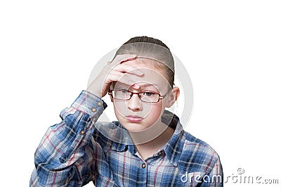 Teen girl in meditations, Stock Photo