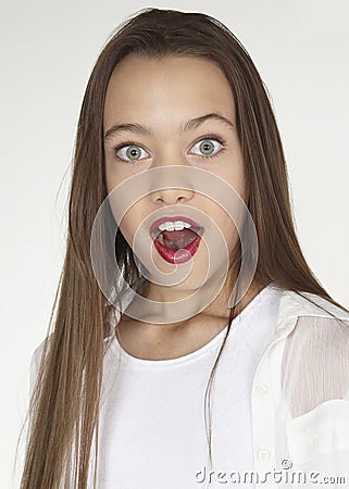 Teen Girl Portrait Stock Photo