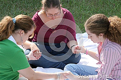 Teen Prayer Circle 1 Stock Photo