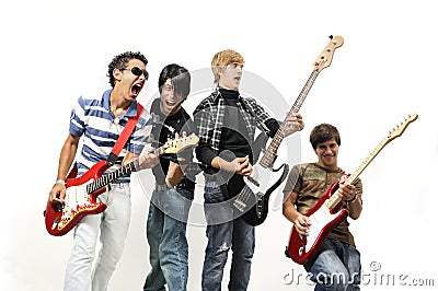 Teen rock band Stock Photo