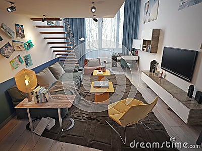 Teen room contemporary style Stock Photo