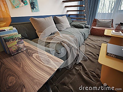 Teen room contemporary style Stock Photo