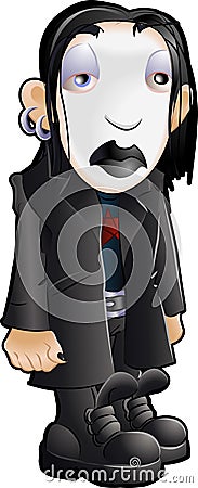 Teen Youth Cliques Goth Vector Illustration