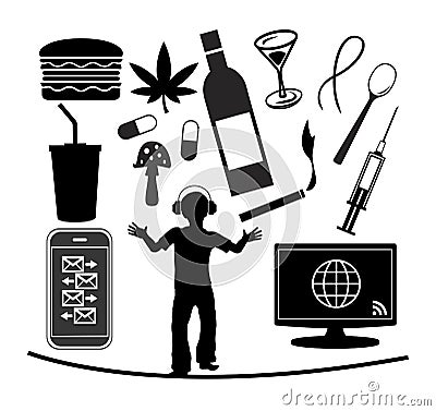 Teenage Addiction Stock Photo