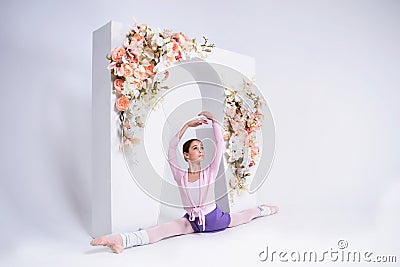 Teenage ballerina in the studio Stock Photo