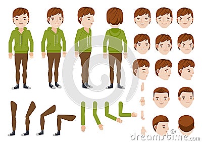 Teenage Boy Vector Illustration