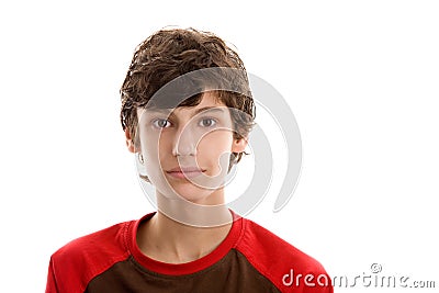 Teenage boy with gifts Stock Photo