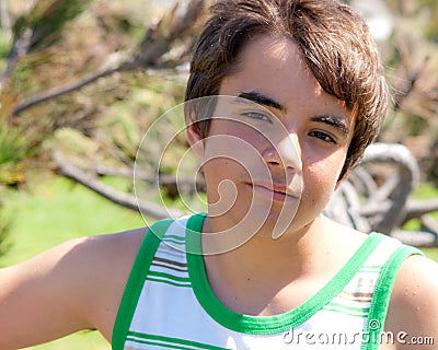 Teenage Caucasian Boy Stock Photo