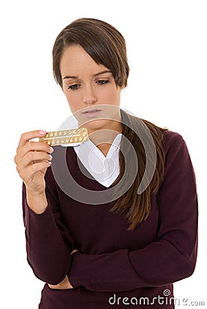 Teenage contraception Stock Photo