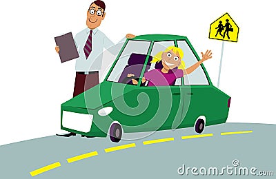 Driving school Vector Illustration