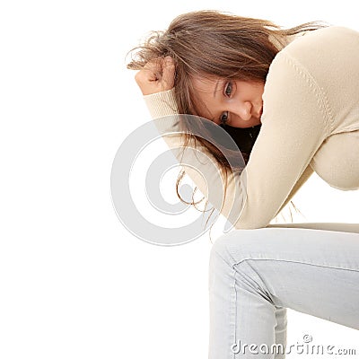 Teenage girl depression - lost love Stock Photo