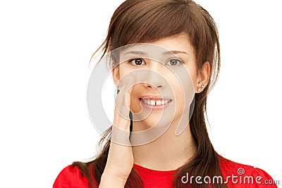 Teenage girl whispering gossip Stock Photo