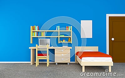 Teenage room Cartoon Illustration