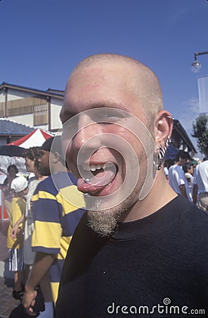 A teenage skinhead Editorial Stock Photo