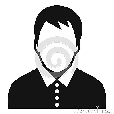 Teenager avatar simple icon Vector Illustration