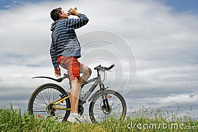 Teenager doing sports Stock Photo