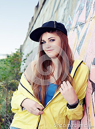 Teenager Girl Young Adult Smiling Woman Stock Photo