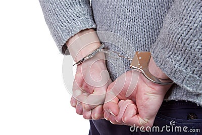 Teenager under arrest Stock Photo