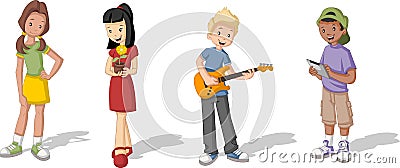 Teenagers. Vector Illustration