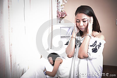 Teenagers have problems due to hormonal changes Stock Photo