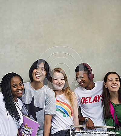 Teenagers Lifestyle Casual Culture Youth Style Concept Stock Photo