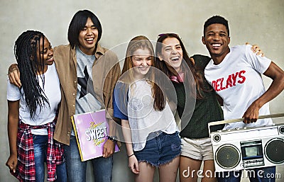 Teenagers Lifestyle Casual Culture Youth Style Concept Stock Photo