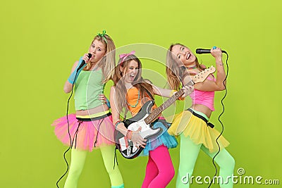 Teens karaoke party fun Stock Photo