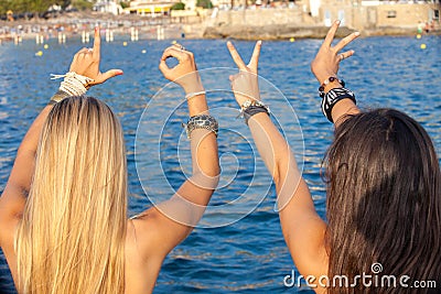 Teens love summer vacation Stock Photo