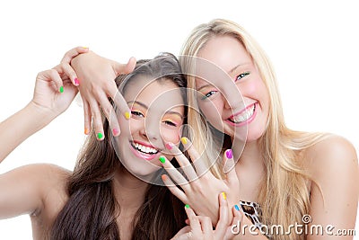 Teens nails Stock Photo