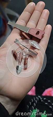 Teeny tiny tools Stock Photo