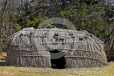 Teepee in forest Stock Photo