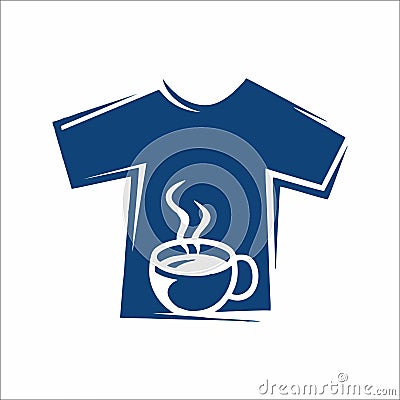 Tees and coffee logo Stock Photo