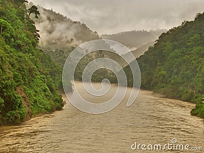Teesta river location teesta West Bengal Stock Photo