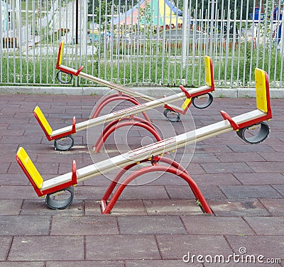 Teeter totters Stock Photo