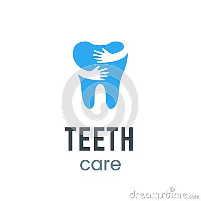 Teeth care logo sign Vector Illustration