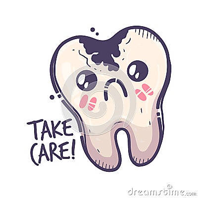 Teeth care treatment collection. Dental medicine theme for posters, books, leaflets, stickers. Tooth illustration with Vector Illustration