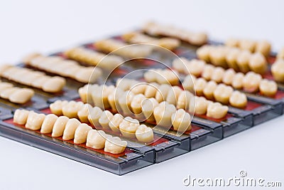 Teeth catalog tables Stock Photo