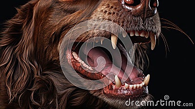 teeth dog mouth Cartoon Illustration