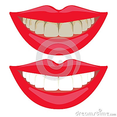 Teeth daily hygiene routine, oral care, dental cleaning Stock Photo