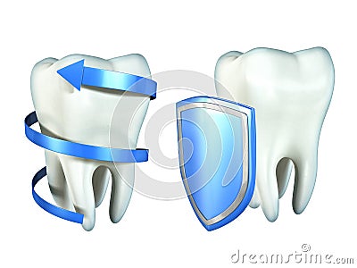 Teeth protection Cartoon Illustration