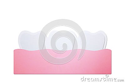 Teeth wear silicone trainer or invisible braces, dental health concept Stock Photo