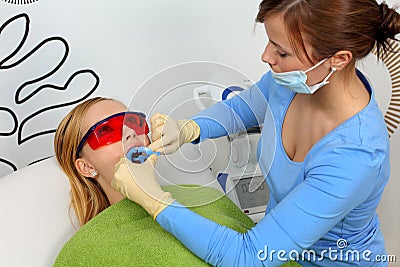 Teeth whitening Stock Photo