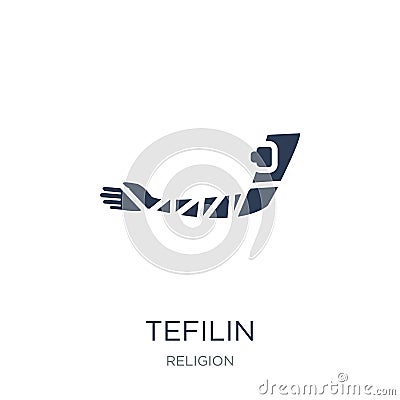 Tefilin icon. Trendy flat vector Tefilin icon on white background from Religion collection Vector Illustration