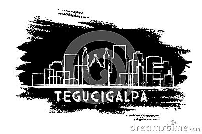 Tegucigalpa Honduras City Skyline Silhouette. Hand Drawn Sketch Stock Photo