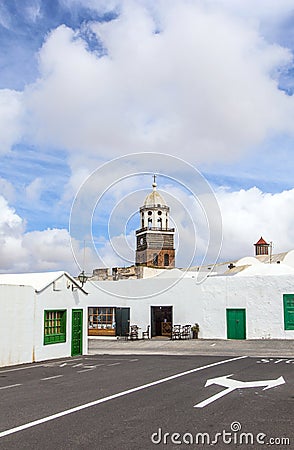 Teguise, Lanzarote, Canary Island, Church Iglesia de Nuestra Sen Stock Photo