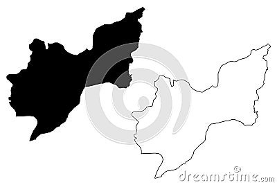 Tekirdag map vector Vector Illustration